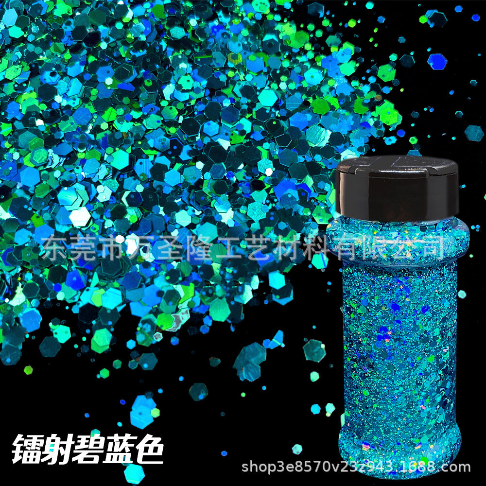 Wholesale Holographic Bottle Glitter Nail Art Colorful Sequins